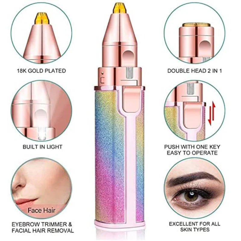 2 In 1 Eyebrow and Facial Trimmer For Women